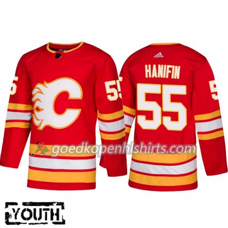 Calgary Flames Noah Hanifin 55 Adidas 2018-2019 Alternate Authentic Shirt - Kinderen